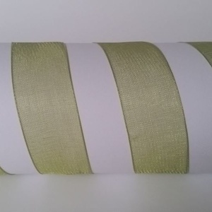 20SZO31 - 20mm-es organza szalag � olajzöld 31 - Meska.hu
