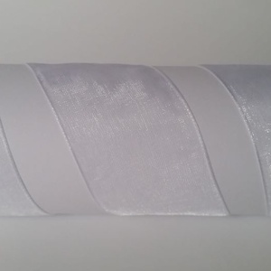30SZO01 - 30mm-es organza szalag � fehér 1. - Meska.hu