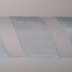 40SZO25 - 40mm-es organza szalag � babakék 25. - Meska.hu