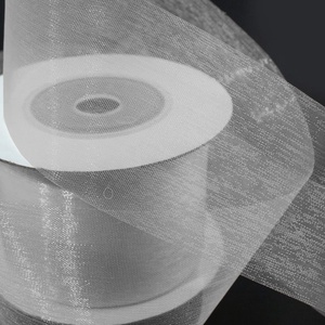 50SZO03 - 50mm-es organza szalag � krém 3. - Meska.hu