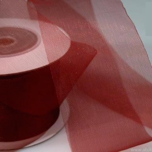 50SZO18 - 50mm-es organza szalag � bordó 18. - Meska.hu