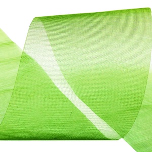 50SZO40 - 50mm-es organza szalag � zöld 40. - Meska.hu