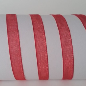 6SZO17 - 6mm-es organza szalag � piros 17. - Meska.hu