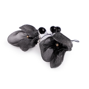 VIR25 - Virág dróton csiszolt kövekkel hand made - antracit színű - kellékek & szerszámok - dekorációs kellékek - virágfej - Meska.hu