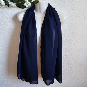 Sötétkék színű muszlin sál, kendő, vállkendő, stóla, Esküvő, Kiegészítők, Bolero és válltakaró, Varrás, MESKA