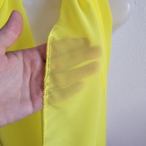 Citromsárga színű muszlin sál, kendő, vállkendő, stóla - esküvő - kiegészítők - bolero és válltakaró - Meska.hu