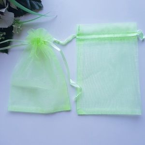 3db almazöld organza dísztasak, ajándék tasak  kb. 10x15cm, Esküvő, Emlék & Ajándék, Köszönőajándék, , MESKA