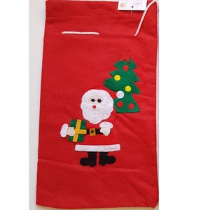 Mikulás mintás mikulás zsák, textil ajándéktasak - Meska.hu