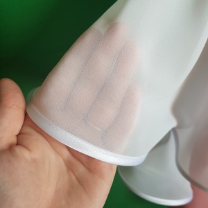 Szatén szegélyes, hófehér színű muszlin pelerin, válltakaró, rövid palást - esküvő - kiegészítők - bolero és válltakaró - Meska.hu