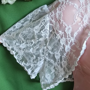 Kb. 3XL-es hófehér színű, rövid ujjú, elasztikus csipke boleró - esküvő - kiegészítők - bolero és válltakaró - Meska.hu