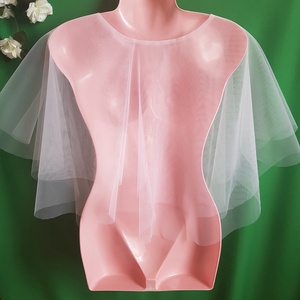 Hófehér színű, 2 rétegű menyasszonyi tüll pelerin, válltakaró - esküvő - kiegészítők - bolero és válltakaró - Meska.hu