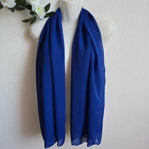 Királykék színű muszlin sál, kendő, vállkendő, stóla - áttetszőbb, Esküvő, Kiegészítők, Bolero és válltakaró, Varrás, MESKA