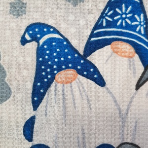 Nagyméretű karácsonyi manó mintás pamut konyharuha, törlőkendő - otthon & életmód - konyhafelszerelés, tálalás - konyhai textil - konyharuha & törlőkendő - Meska.hu