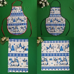 Nagyméretű karácsonyi manó mintás pamut konyharuha, törlőkendő - otthon & életmód - konyhafelszerelés, tálalás - konyhai textil - konyharuha & törlőkendő - Meska.hu