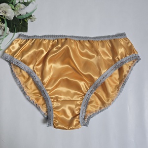 L-es / 46-os Hagyományos fazonú szatén bugyi  arany-szürke, Ruha & Divat, Női ruha, Fürdőruha & Fehérnemű, , MESKA