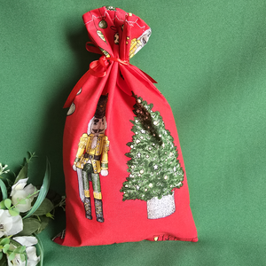Diótörő, mézeskalács, fenyődísz mintás mikulás zsák, textil ajándéktasak, Karácsony, Mikulás, Mikulás zsák, Varrás, MESKA
