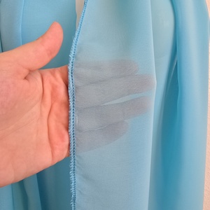 Világos türkizkék színű muszlin sál, kendő, vállkendő, stóla - esküvő - kiegészítők - bolero és válltakaró - Meska.hu