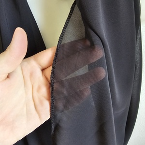 Fekete színű muszlin sál, kendő, vállkendő, stóla - esküvő - kiegészítők - bolero és válltakaró - Meska.hu