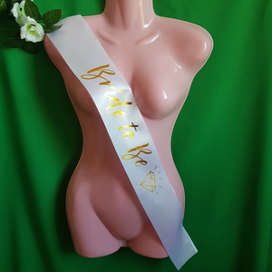 Bride to be feliratú szatén vállszalag lánybúcsúra - Meska.hu