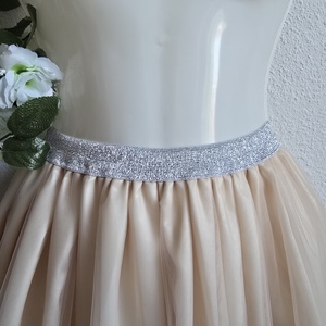 Arany színű tüll szoknya, menyasszonyi hosszú, maxi szoknya - ruha & divat - női ruha - szoknya - Meska.hu