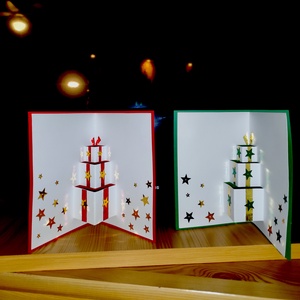 3D-s KARÁCSONYI ÜDVÖZLŐLAP / ÜDVÖZLŐKÁRTYA, ajándékkísérő, képeslap - otthon & életmód - papír, írószer - Meska.hu
