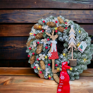 Világító adventi kopogtató - Meska.hu