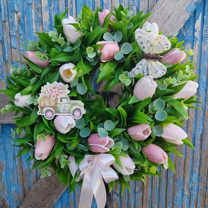Tulipános kopogtató, Otthon & Életmód, Dekoráció, Ajtó- és ablak dekoráció, Ajtódísz & Kopogtató, Mindenmás, MESKA