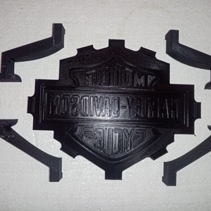  Harley Davidson falidísz öntőforma fájlok 3D nyomtatáshoz - otthon & életmód - dekoráció - kép & falikép - 3d képek - Meska.hu