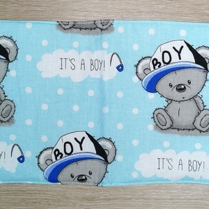 Egészségügyi kiskönyv borító It's a boy kék macis - otthon & életmód - papír, írószer - egészségügyi kiskönyv borító - Meska.hu