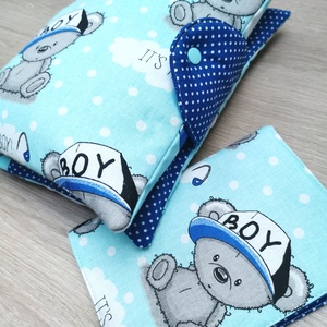 Baba látogató ajándék csomag 2db-os It's a boy kék macis - Meska.hu