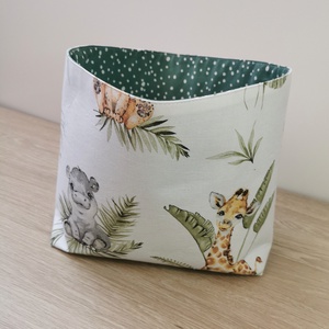 Textil asztali tároló babaszobába -  kölyök vadállatos-UNISEX - otthon & életmód - tárolás & rendszerezés - tárolókosár - Meska.hu