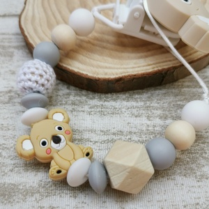 Cumilánc - Bézs koala macis, Játék & Sport, 3 éves kor alattiaknak, Cumilánc, Gyöngyfűzés, gyöngyhímzés, Meska