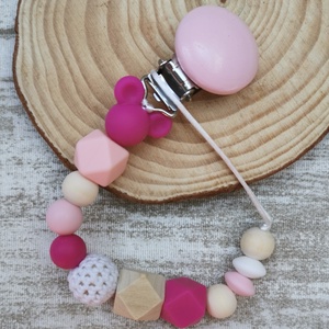 Cumilánc - Pink Mickey - játék & sport - 3 éves kor alattiaknak - cumilánc - Meska.hu