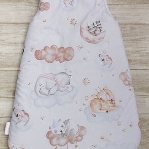 Baba hálózsák - Felhőn alvó állatok UNISEX - otthon & életmód - babaszoba, gyerekszoba - baba hálózsák, bundazsák - Meska.hu