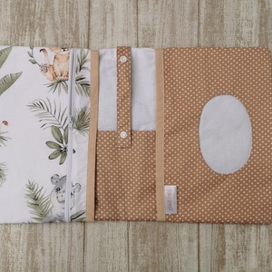 Utazó pelenkatartó táska - kölyök vadállatos Beige belsővel - UNISEX, Táska & Tok, Pelenkatáska, Pelenkatartó tok, Varrás, MESKA