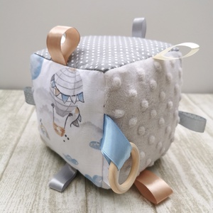 Babakocka Elefánt, róka, koala lufival - világos szürke minky-vel UNISEX - Meska.hu