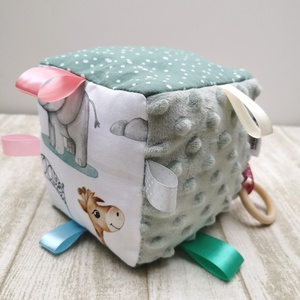 PRÉMIUM Babakocka állatkert - zsálya minky-vel UNISEX - Meska.hu