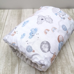 Karpárna Elefánt, róka, koala lufival - szürke minky-vel, Otthon & Életmód, Babaszoba, gyerekszoba, Szoptatós párna, kismama párna, Varrás, MESKA