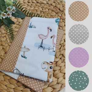 PRÉMIUM Egészségügyi kiskönyv borító állatkert - beige pöttyös oldallal UNISEX - otthon & életmód - papír, írószer - egészségügyi kiskönyv borító - Meska.hu
