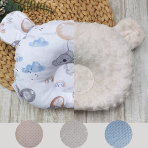 Stabilizáló MACI párna - Elefánt, róka, koala lufival - beige minkyvel UNISEX - otthon & életmód - babaszoba, gyerekszoba - gyerek díszpárna - Meska.hu
