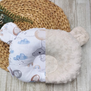 Stabilizáló MACI párna - Elefánt, róka, koala lufival - beige minkyvel UNISEX, Otthon & Életmód, Babaszoba, gyerekszoba, Gyerek díszpárna, Varrás, MESKA