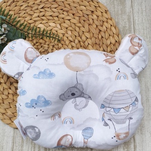Stabilizáló MACI párna - Elefánt, róka, koala lufival - beige minkyvel UNISEX - otthon & életmód - babaszoba, gyerekszoba - gyerek díszpárna - Meska.hu