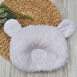 Stabilizáló MACI párna - Elefánt, róka, koala lufival - világos szürke minkyvel  - otthon & életmód - babaszoba, gyerekszoba - gyerek díszpárna - Meska.hu