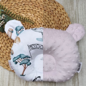 PRÉMIUM Stabilizáló MACI párna állatkert - világos rózsazsín minkyvel UNISEX, Otthon & Életmód, Babaszoba, gyerekszoba, Gyerek díszpárna, Varrás, MESKA