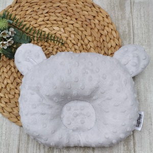 PRÉMIUM Stabilizáló MACI párna állatkert - világos szürke minkyvel UNISEX - otthon & életmód - babaszoba, gyerekszoba - gyerek díszpárna - Meska.hu