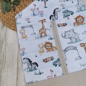 PRÉMIUM Óvodai Szett 2 db-os - Ruhazsák és tornazsák állatkert- beige UNISEX - játék & sport - ovis felszerelés - ovis szett - Meska.hu