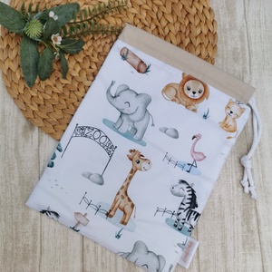 PRÉMIUM Óvodai Szett  db-os - Ruhazsák, tornazsák és tisztasági zsák állatkert- beige UNISEX - játék & sport - ovis felszerelés - ovis szett - Meska.hu