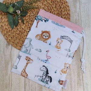 PRÉMIUM Ovis tisztasági zsák - állatkert- rózsaszín, Játék & Sport, Ovis felszerelés, Tisztasági csomag, Varrás, MESKA