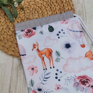 PRÉMIUM Ovis tisztasági zsák - Őzikés- szürke - játék & sport - ovis felszerelés - tisztasági csomag - Meska.hu