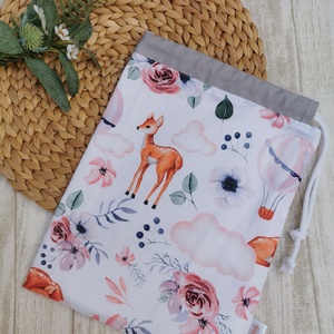 PRÉMIUM Ovis tisztasági zsák - Őzikés- szürke, Játék & Sport, Ovis felszerelés, Tisztasági csomag, Varrás, MESKA